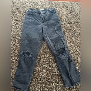 Abercrombie and fitch 90s straight ultra high rise size 30/10R black denim jeans